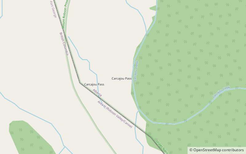 carcajou pass parc national de jasper location map