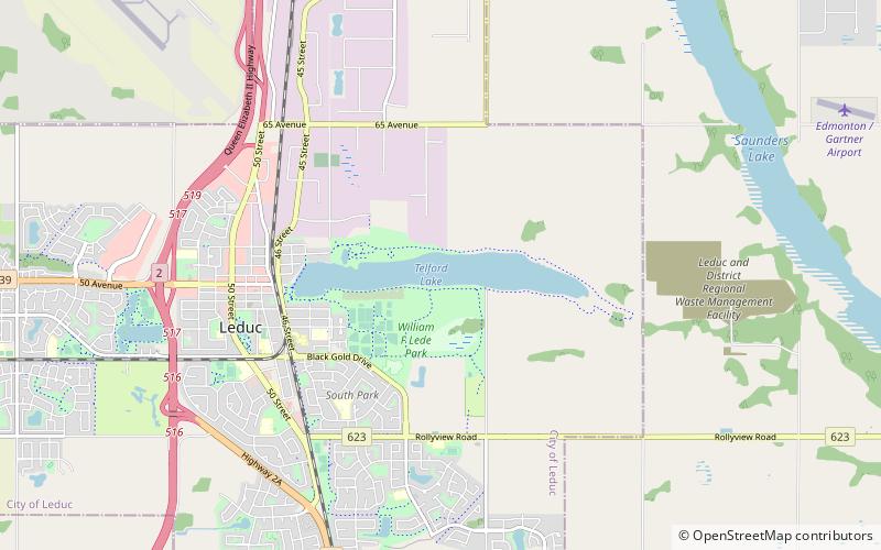 telford lake leduc location map