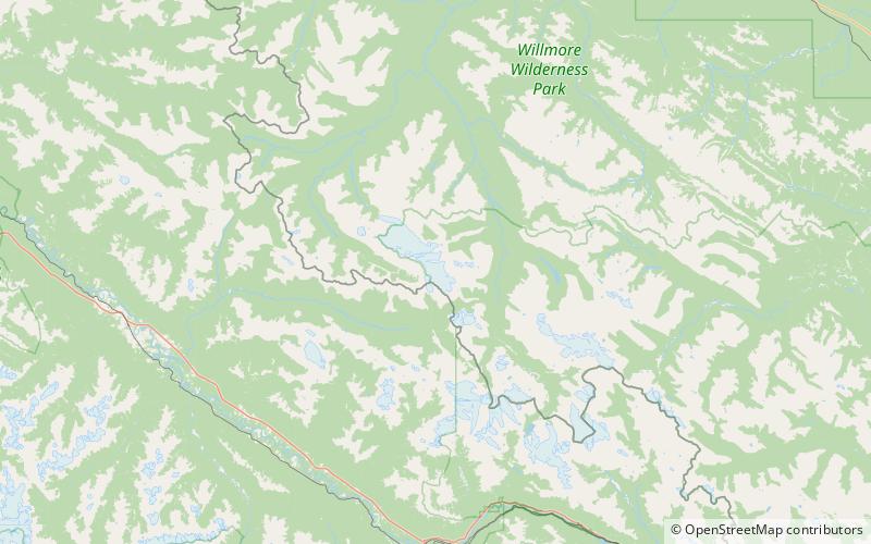 mount chown park narodowy jasper location map