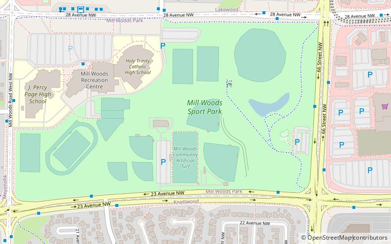 Mill Woods Park location map