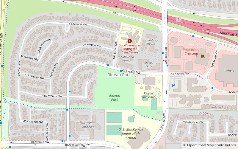 rideau park edmonton location map