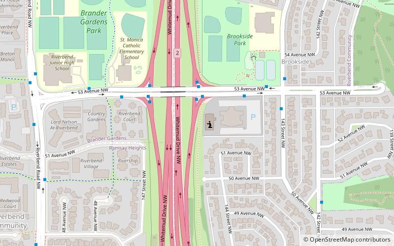 Temple mormon d'Edmonton location map