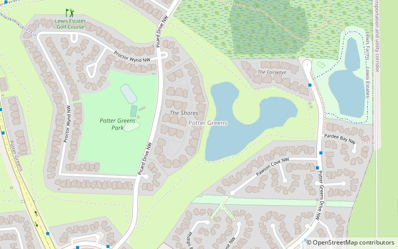 potter greens edmonton location map