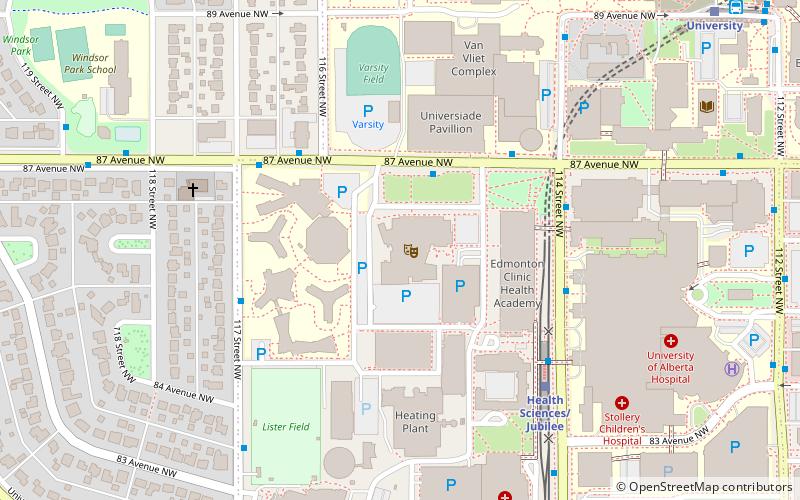 Northern Alberta Jubilee Auditorium location map