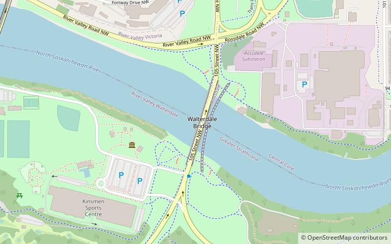 Walterdale Bridge location map