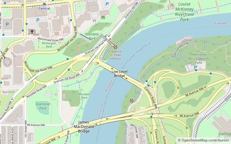 Low Level Bridge location map