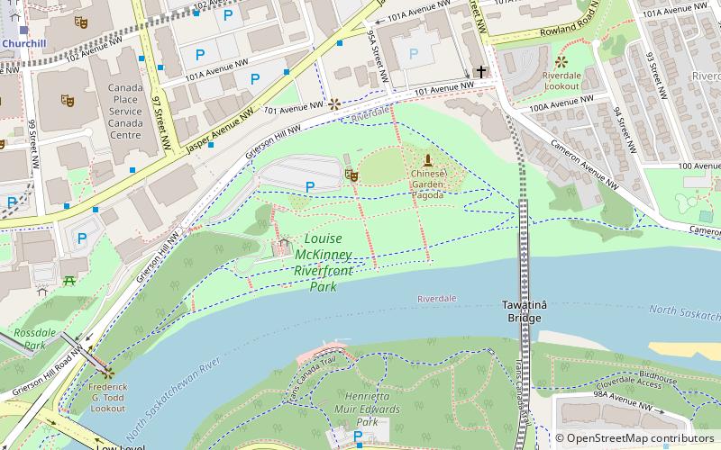 Louise McKinney Riverfront Park location map