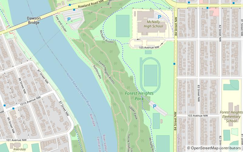 forest heights park edmonton location map