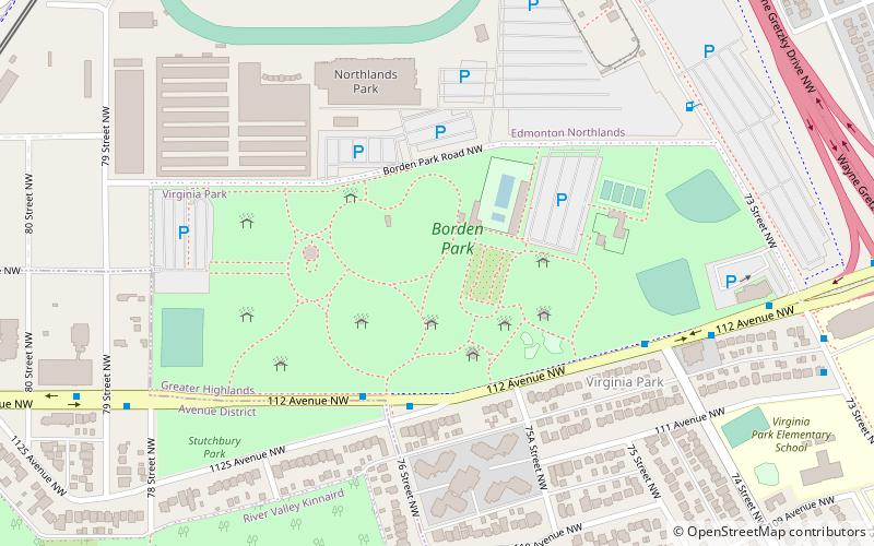 borden park edmonton location map