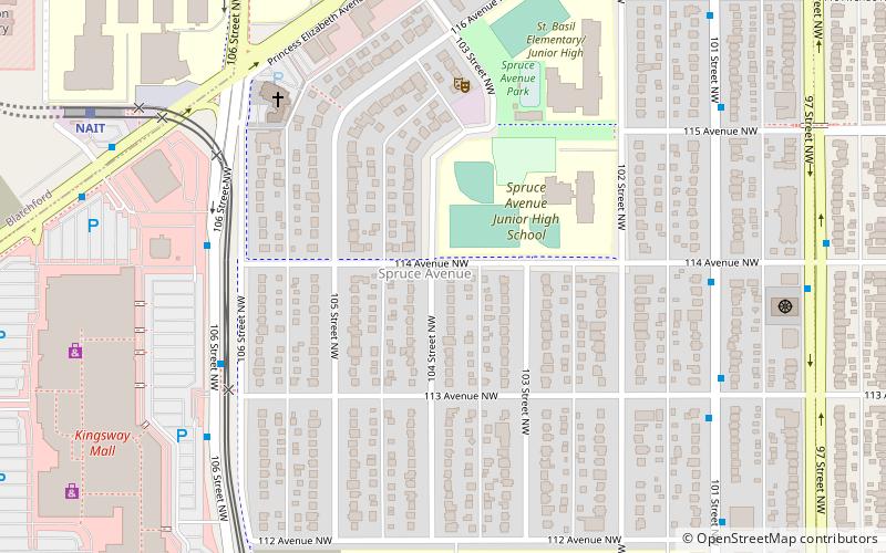 Spruce Avenue location map