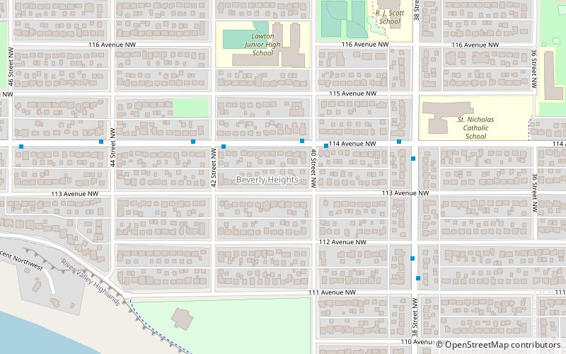 beverly heights edmonton location map