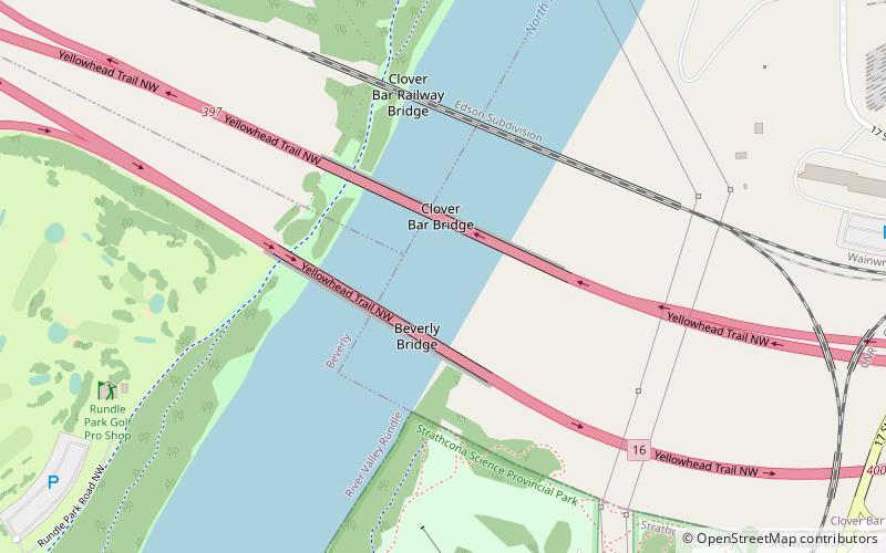 Clover Bar Bridge location map