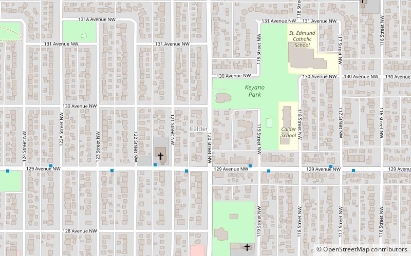 calder edmonton location map