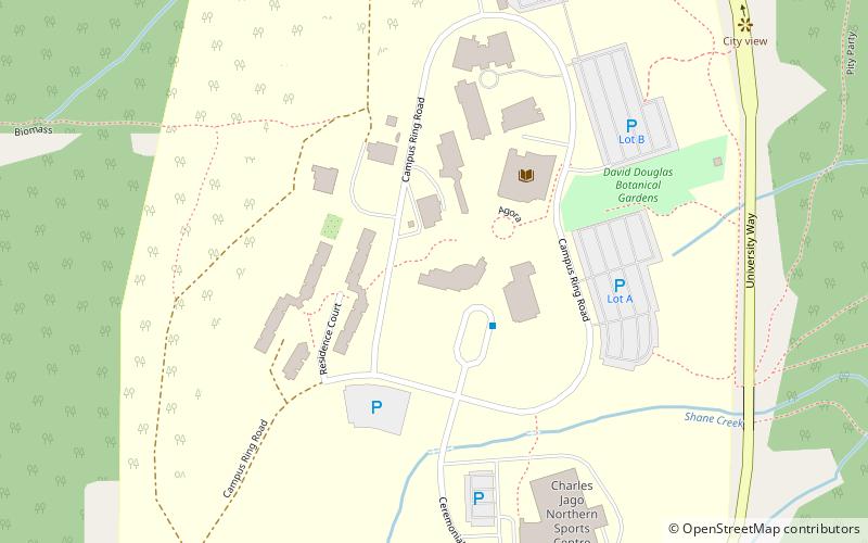 universidad del norte de columbia britanica prince george location map
