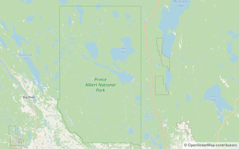 Lac Waskesiu location map