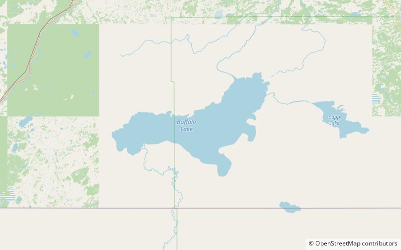 buffalo lake park narodowy bizona lesnego location map