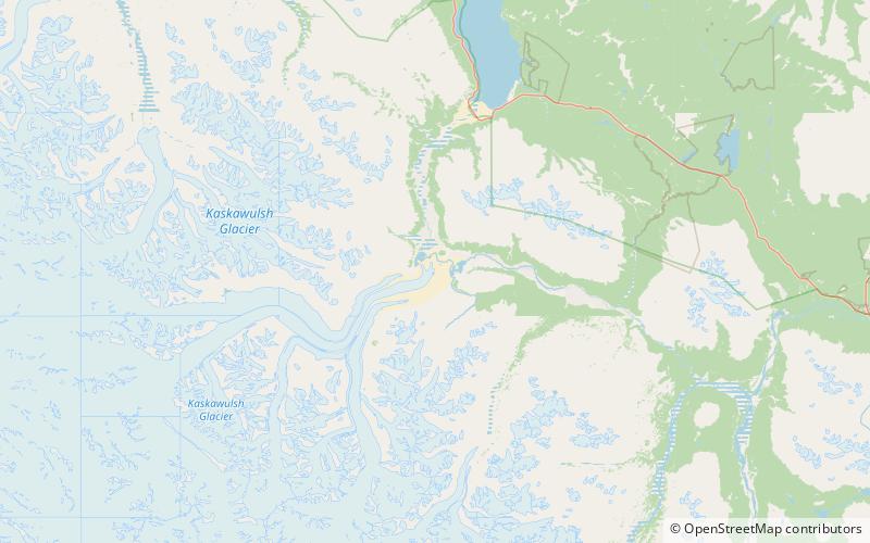 Kaskawulsh Glacier location map