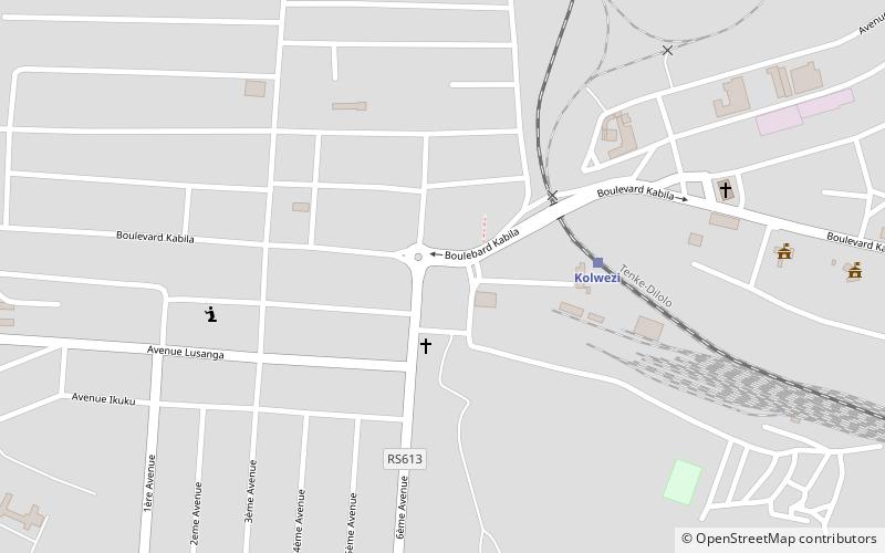 place de la poste kolwezi location map