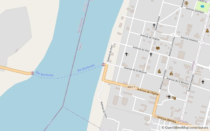 port bac bandundu location map