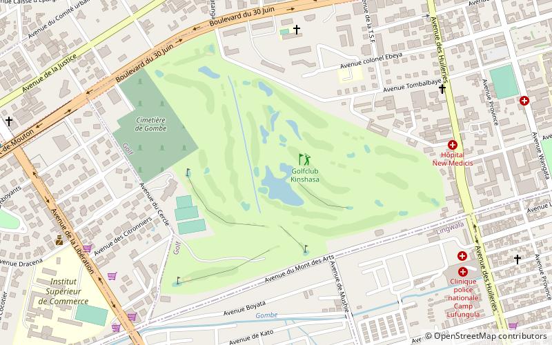 golfclub kinshasa kinszasa location map