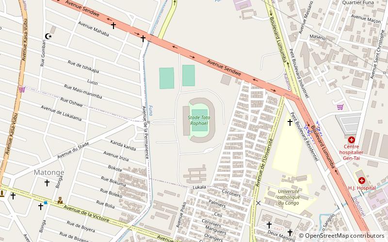 stade tata raphael kinshasa location map