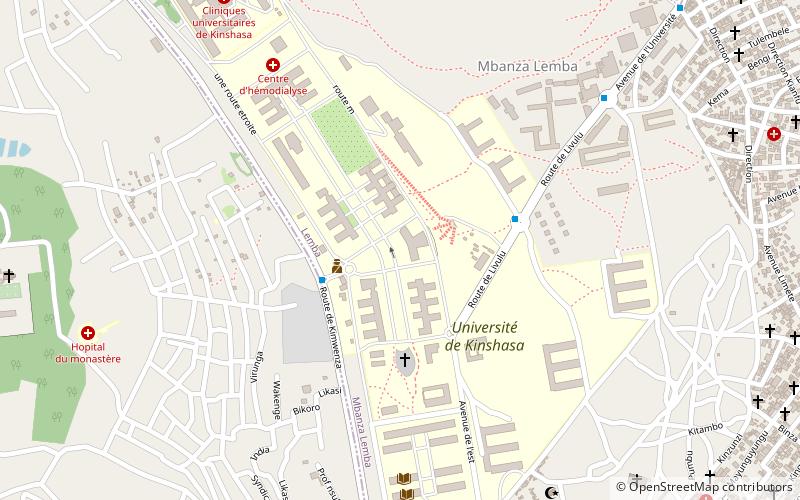 Université de Kinshasa location map