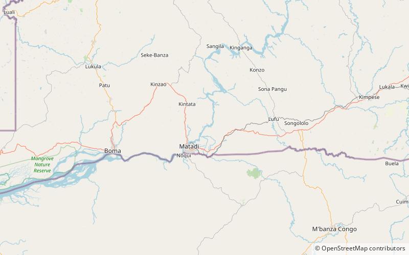 Yellala Falls location map