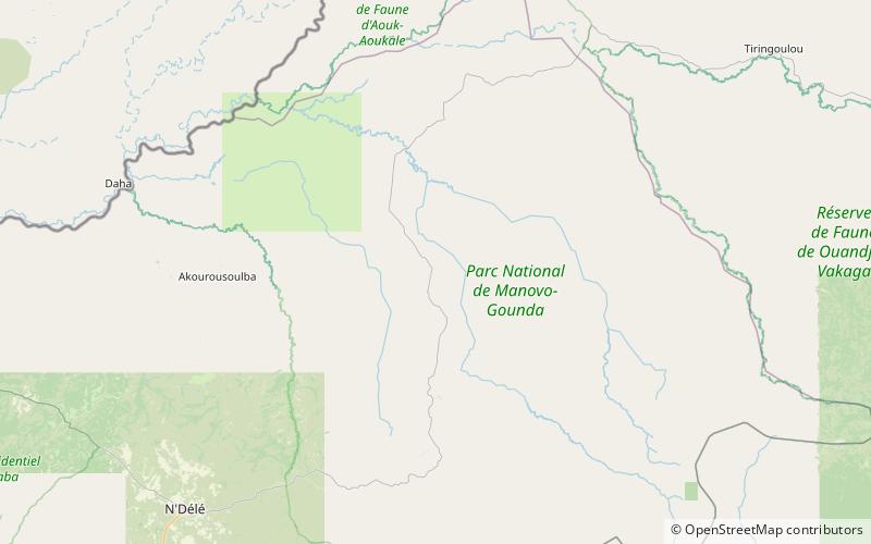 Manovo-Gounda St Floris National Park location map