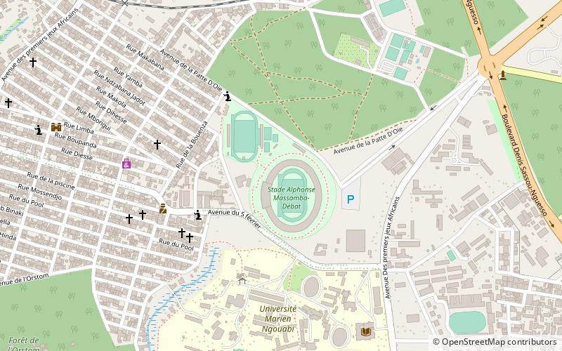 stade alphonse massamba debat brazzaville location map