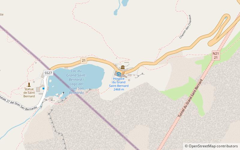 Great St Bernard Hospice location map