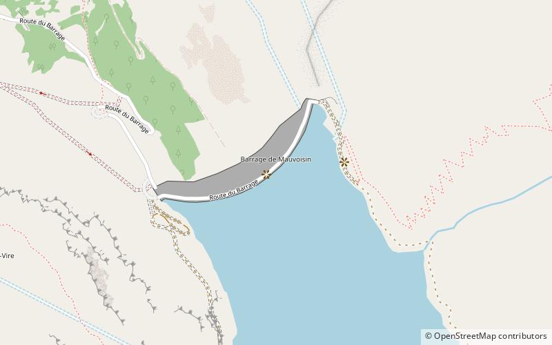 Mauvoisin Dam location map