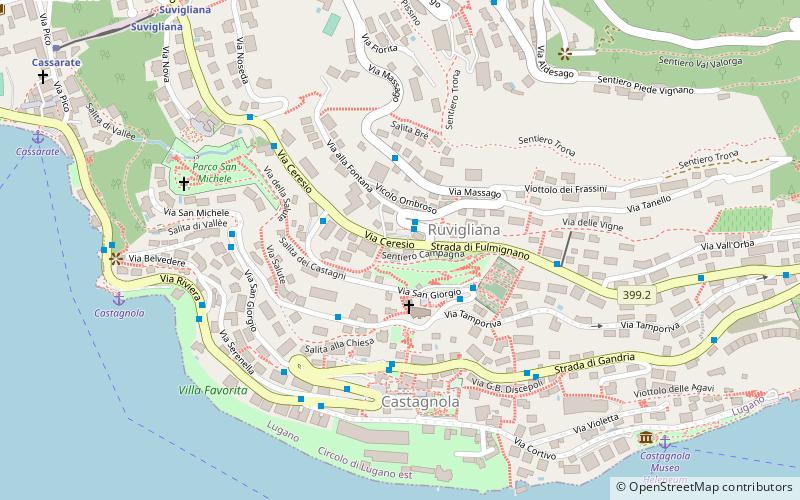 castagnola lugano location map