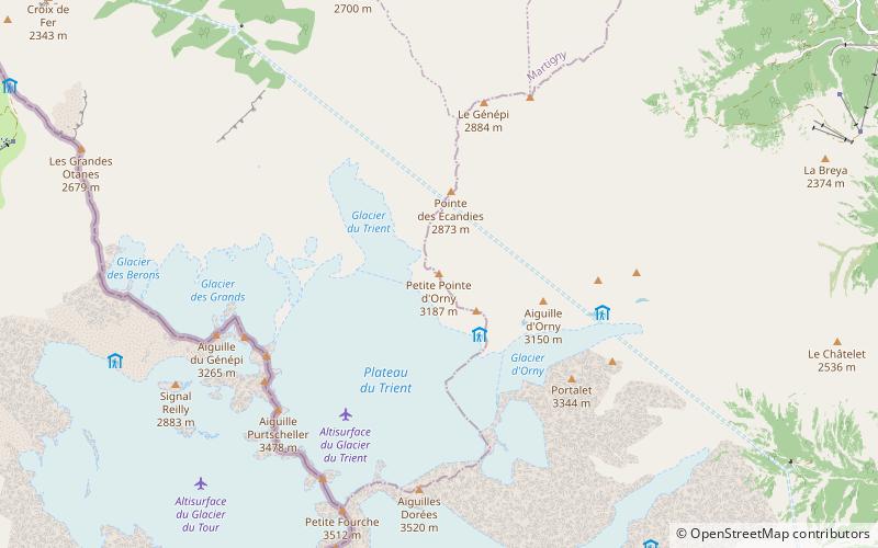 Petite Pointe d'Orny location map