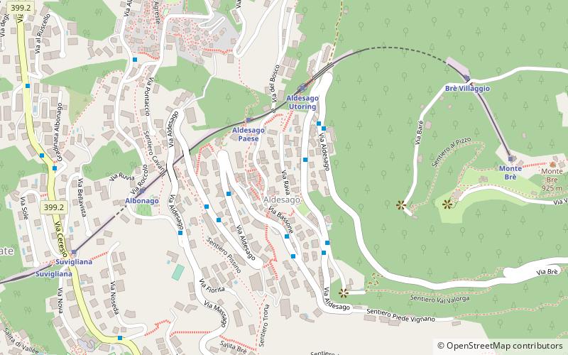 Brè-Aldesago location map