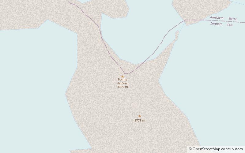Pointe de Zinal location map