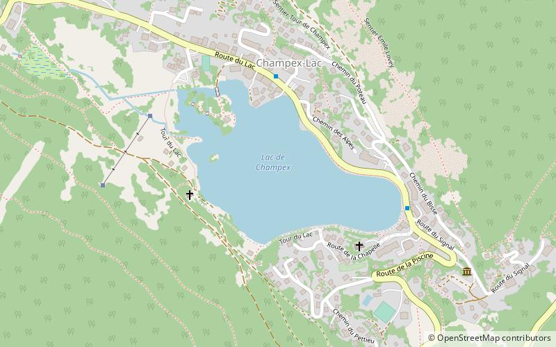 Lago Champex location map