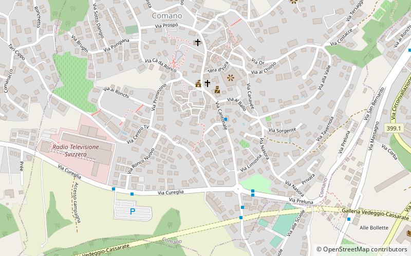 Comano TI location map