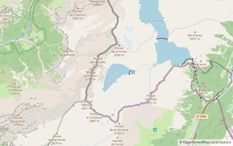 Lac du Vieux Emosson location map