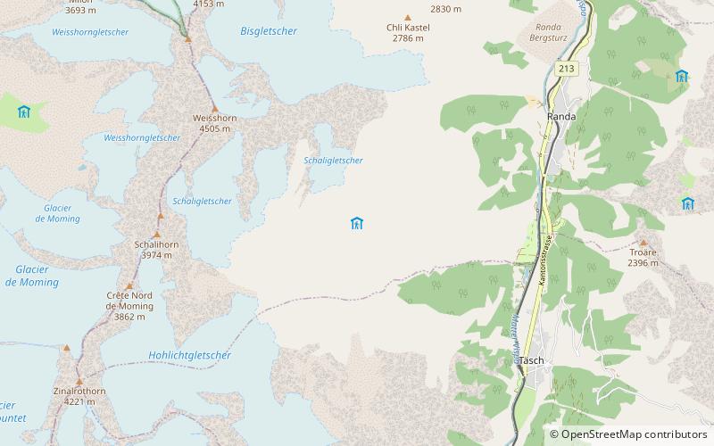 Weisshorn Hut location map