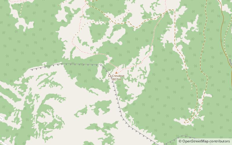 La Crevasse location map