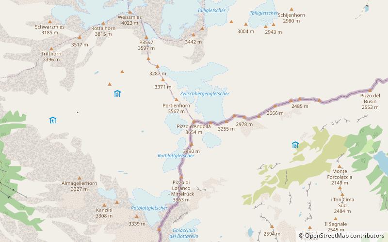 Pizzo d’Andolla location map