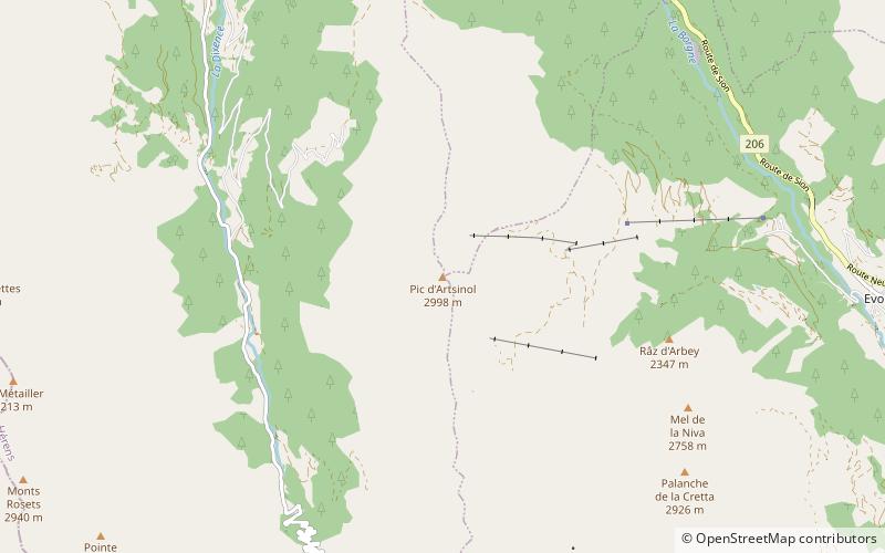 Pic d'Artsinol location map
