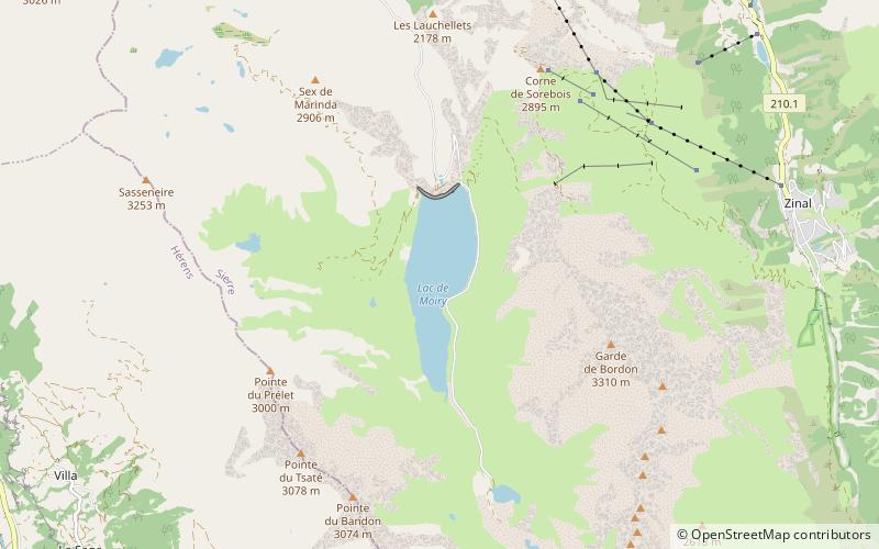 Lac de Moiry location map