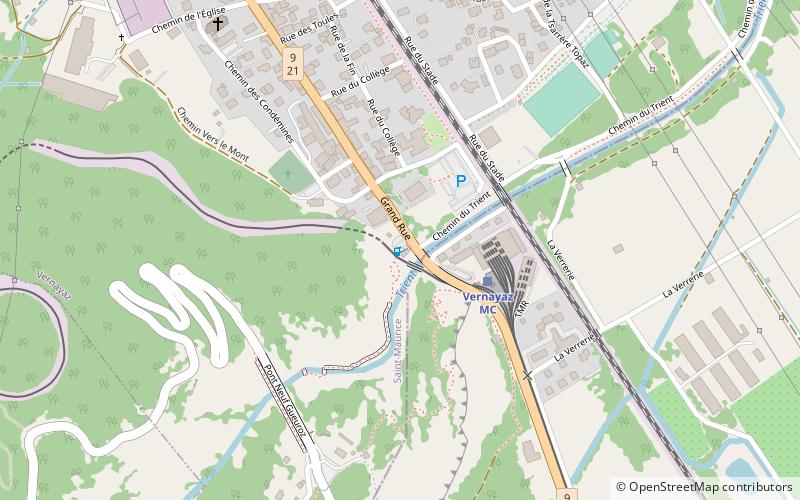 Gorges du Trient location map
