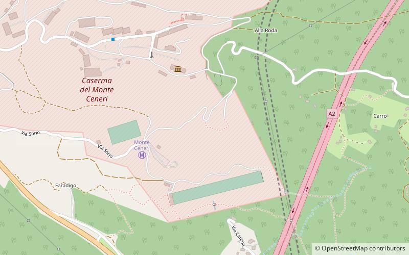 Landessender Monte Ceneri location map