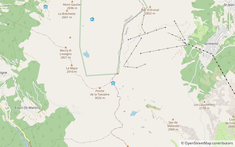 Becs de Bosson location map