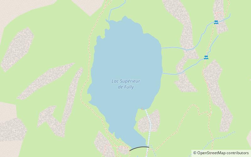 Lac Supérieur de Fully location map