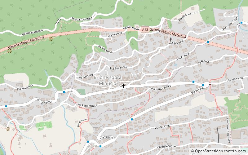Brione sopra Minusio location map