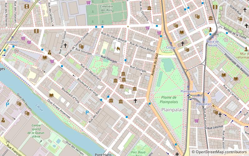 Centre d’art contemporain Genève location map