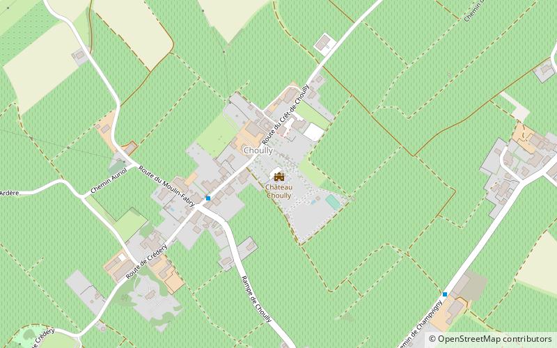 Schloss Choully location map